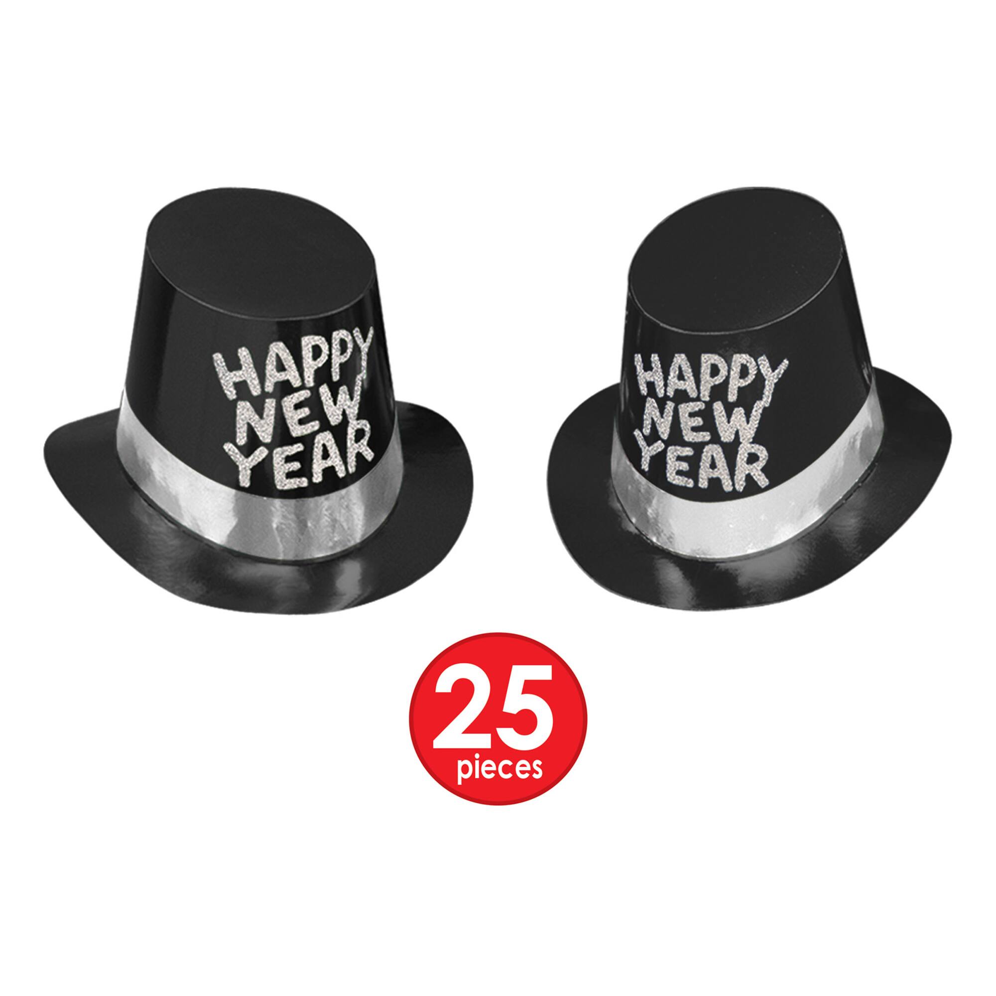 Beistle Black & Silver New Year Tie Party Favor Kit for 50